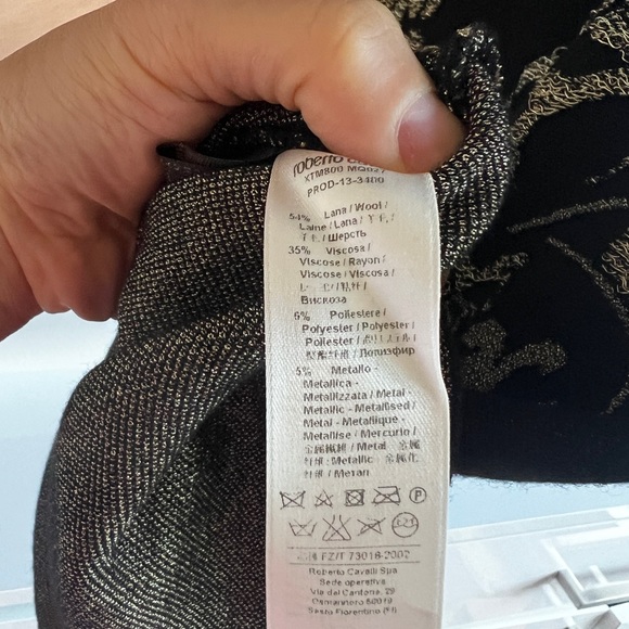 Roberto Cavalli Mini Wood Dress with Gold Lining - Picture 4 of 7